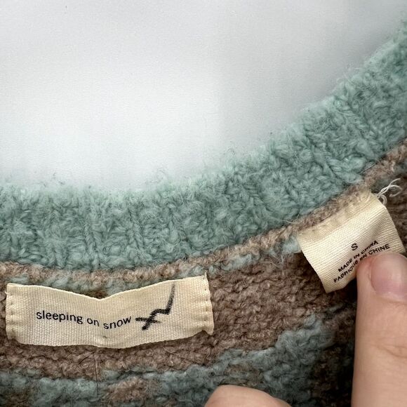 Anthropologie Sleeping on Snow Fair Isle Tunic Sweater Size S Knit Wool Blend - Picture 7 of 16